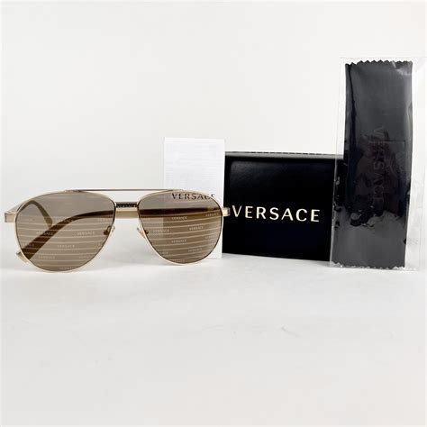 Versace Ve2206 100273 Gold Brown 72 Mm Men's Sunglasses